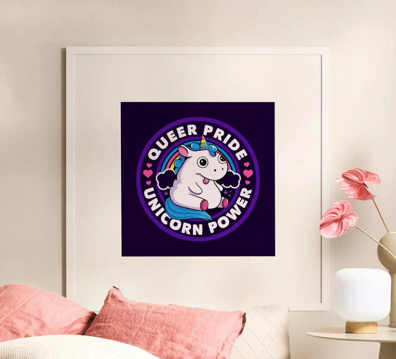Orgoglio Queer Potere all'Unicorno poster da Tobe Fonseca