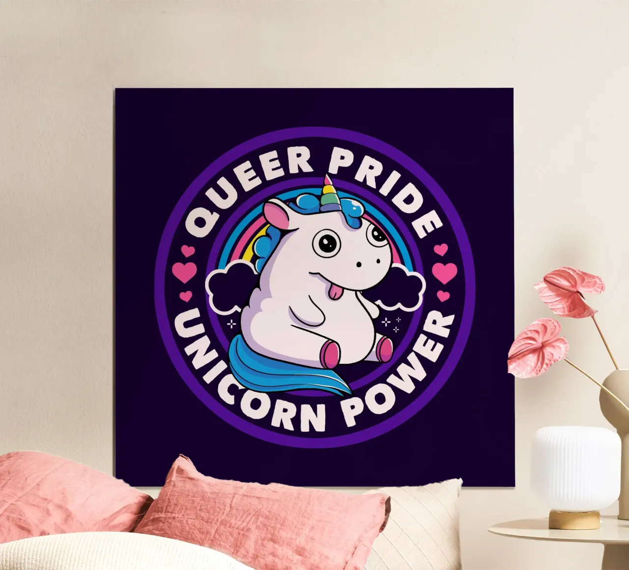 Orgoglio Queer Potere all'Unicorno poster da Tobe Fonseca