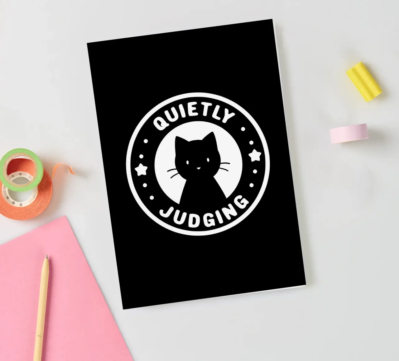 Quietly Judging Cat notebook by Tobe Fonseca