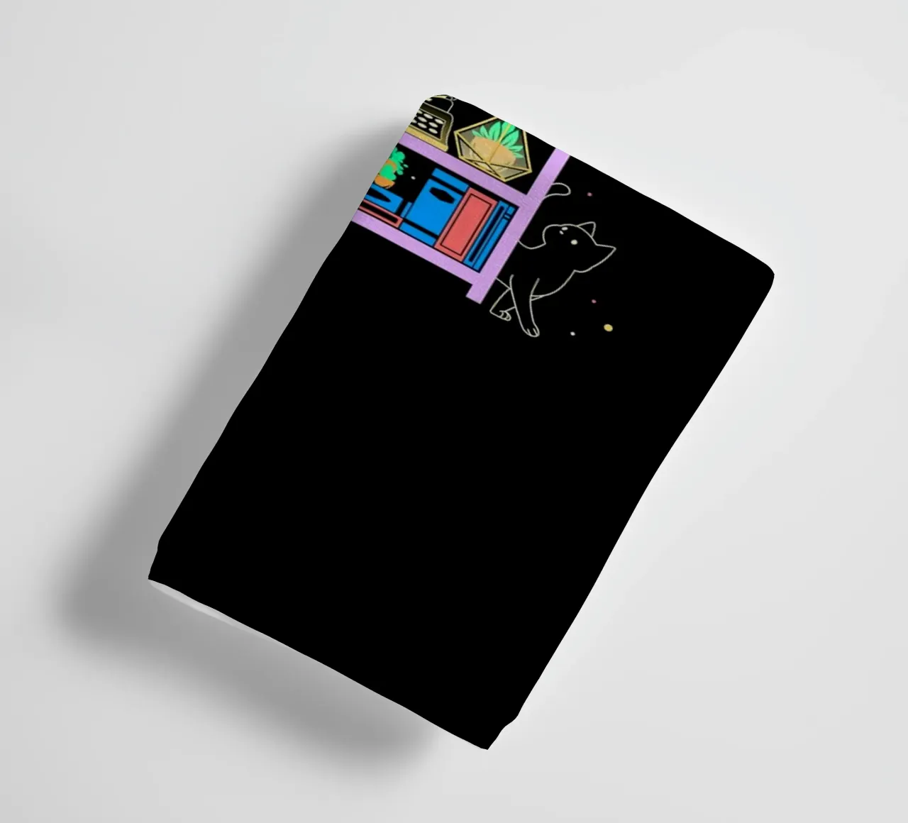 Rainbow Bookshelf Cats towel by Tobe Fonseca