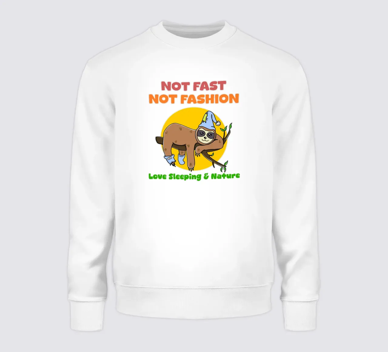 Lazy Sloth Cute Not Fast Nature Lover Sleeping sweatshirt by sillyindustries