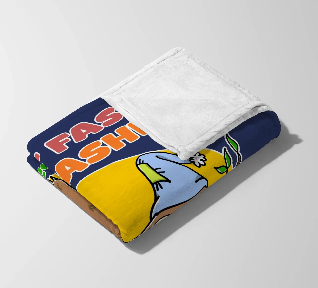 Lazy Sloth Cute Not Fast Nature Lover Sleeping fleece blanket by sillyindustries
