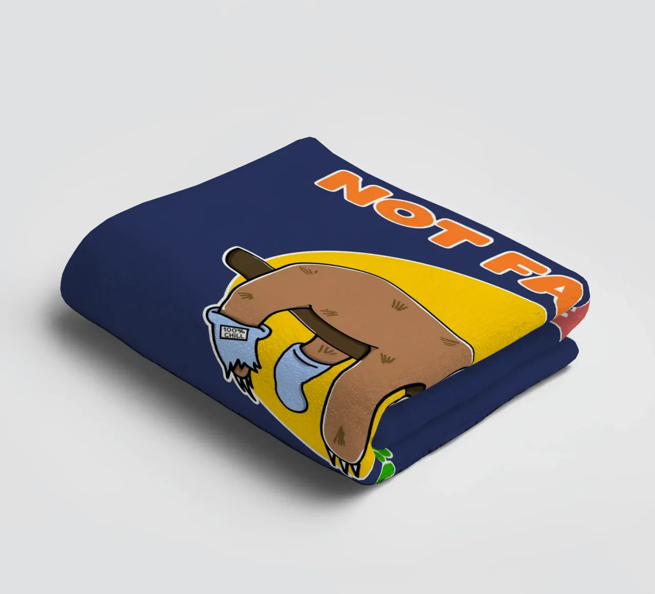 Lazy Sloth Cute Not Fast Nature Lover Sleeping towel by sillyindustries