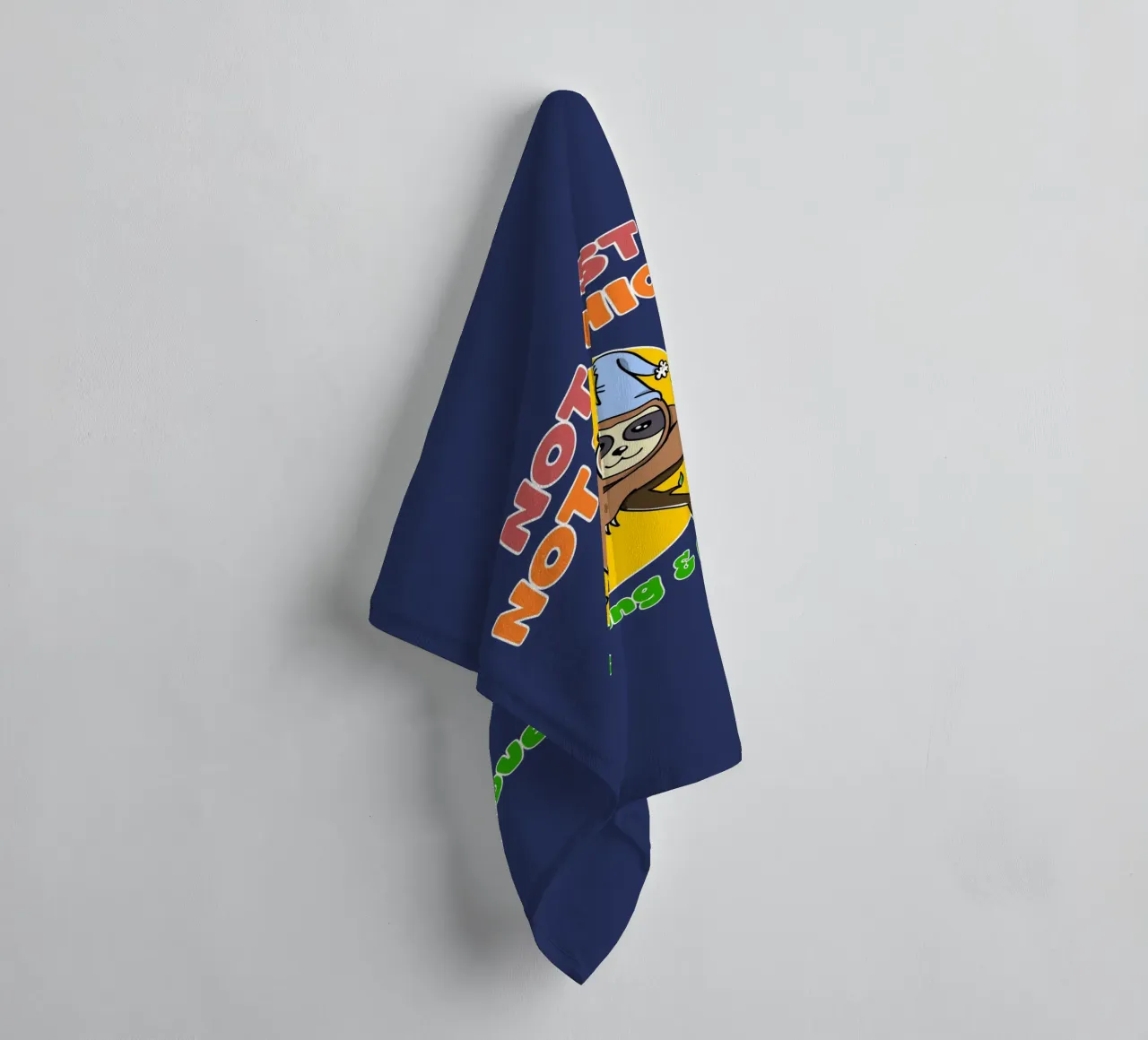 Lazy Sloth Cute Not Fast Nature Lover Sleeping towel by sillyindustries