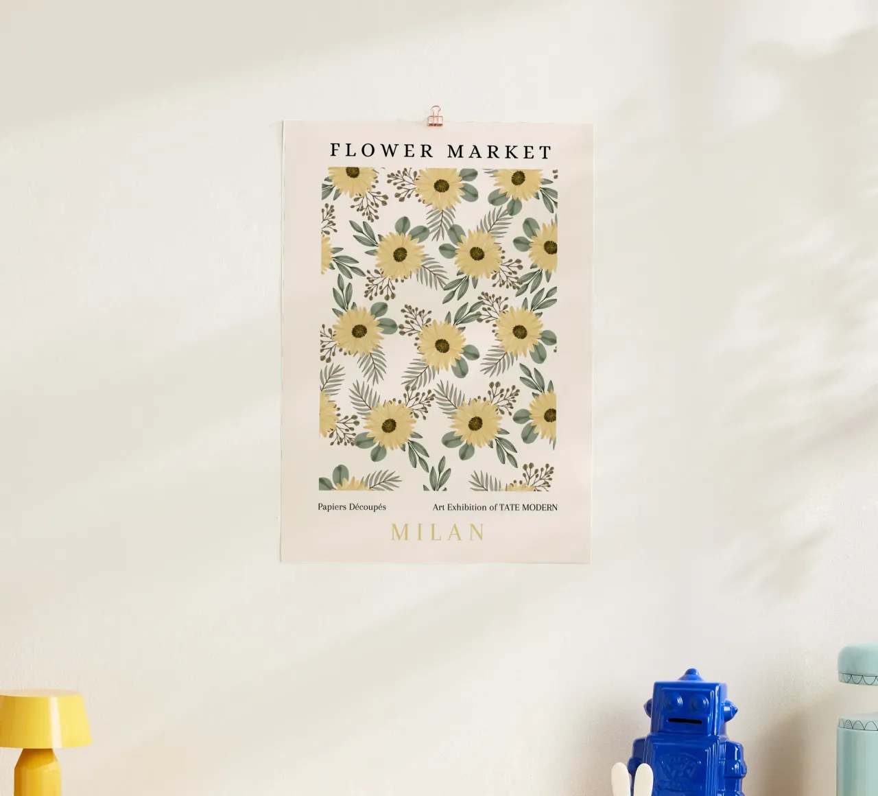 Poster espositivo del Mercato dei Fiori Girasole Botanico poster da NorwesClub
