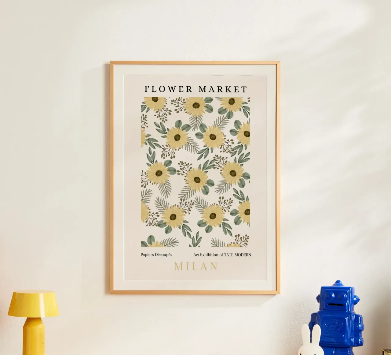 Poster espositivo del Mercato dei Fiori Girasole Botanico poster da NorwesClub