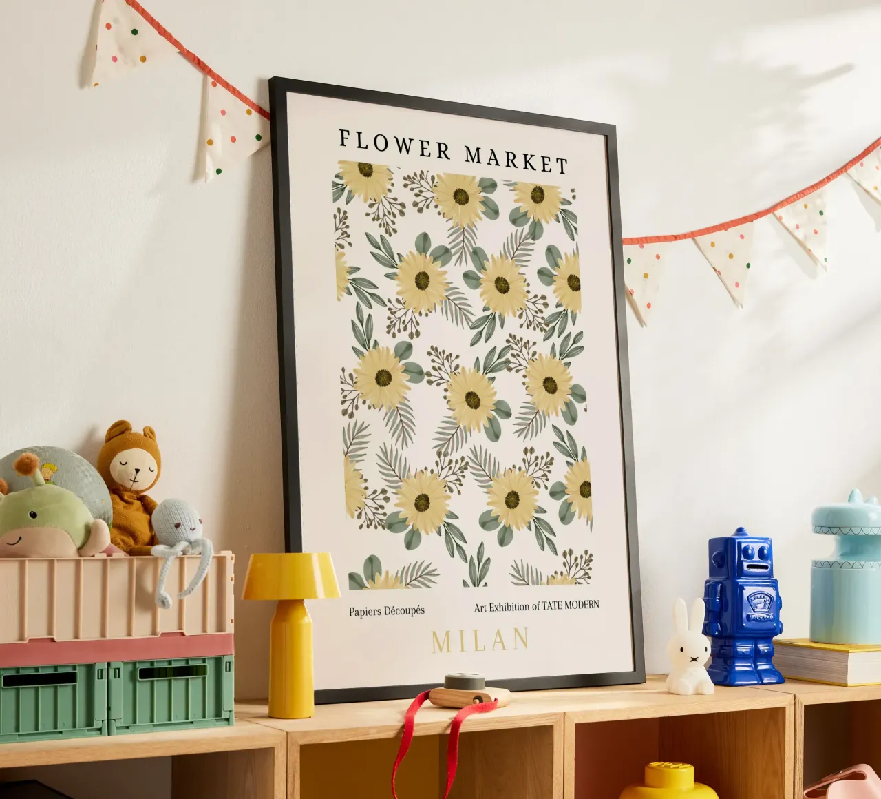 Poster espositivo del Mercato dei Fiori Girasole Botanico poster da NorwesClub