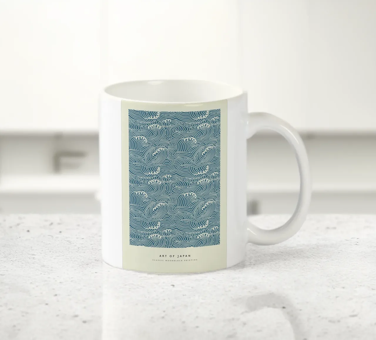 Japanese Crest Woodblock tazza in ceramica da Vintage by JUNIQE