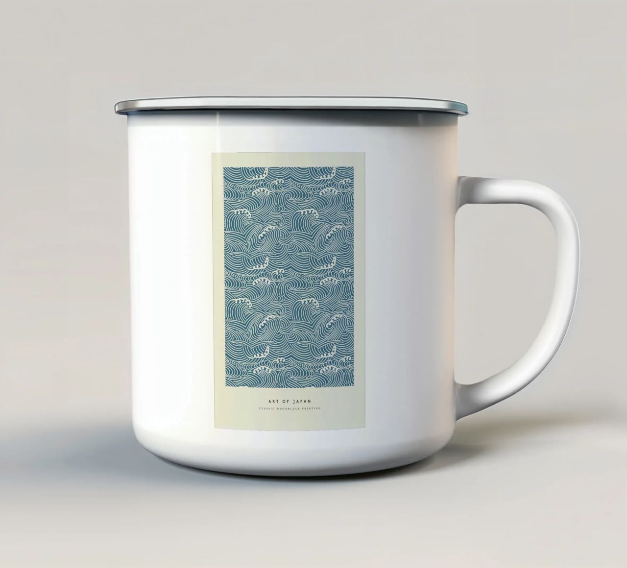 Japanese Crest Woodblock tazza in smalto da Vintage by JUNIQE
