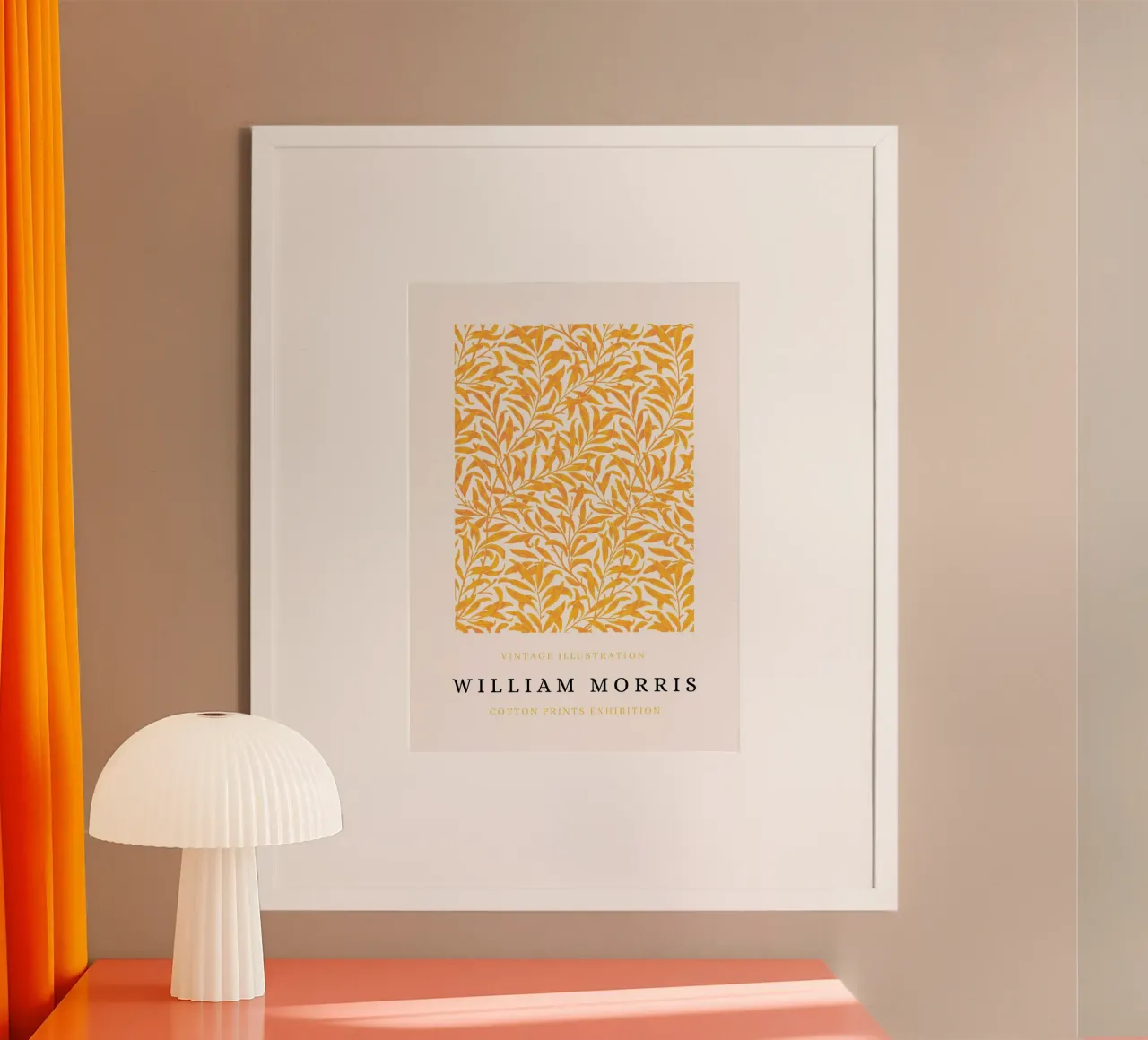 William Morris Willow Bough Manifesto d'esposizione d'epoca poster con telaio in alluminio da NorwesClub