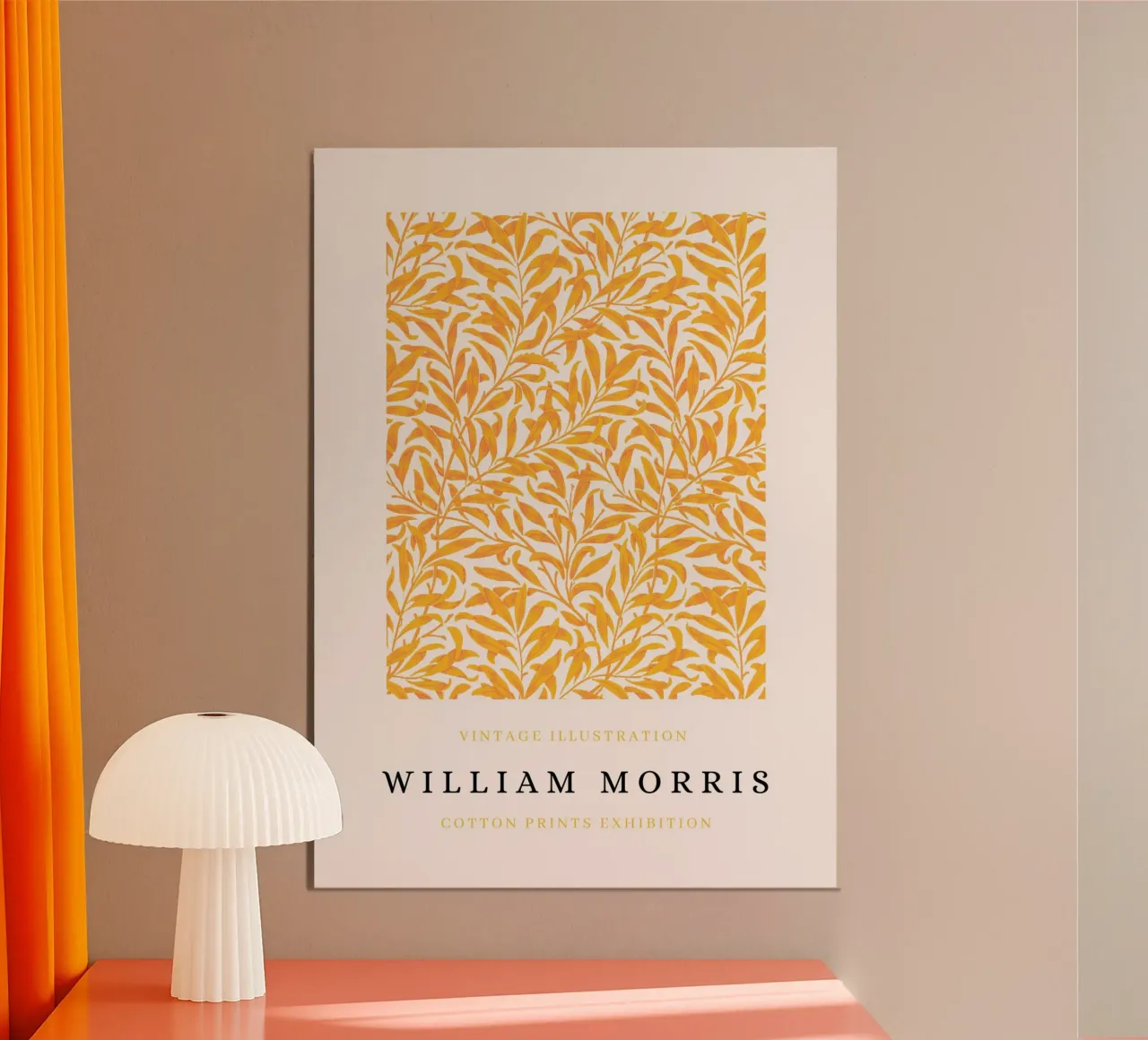 William Morris Willow Bough Manifesto d'esposizione d'epoca poster con telaio in alluminio da NorwesClub