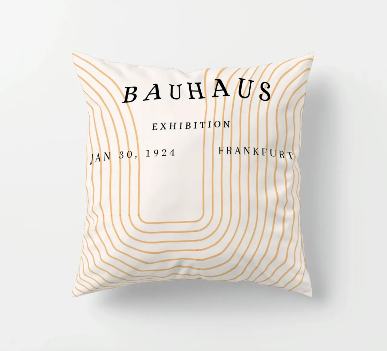 Mostra Bauhaus 1924 Poster con archi geometrici cuscino da NorwesClub