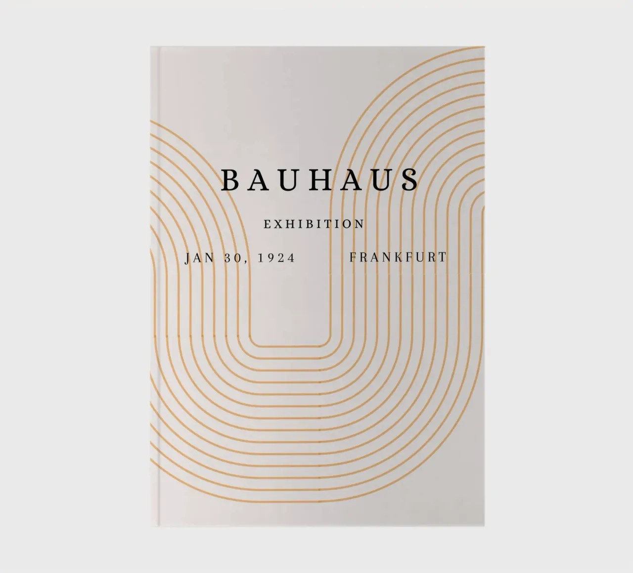 Bauhaus Exhibition 1924 Geometric Arches Poster notebook by NorwesClub