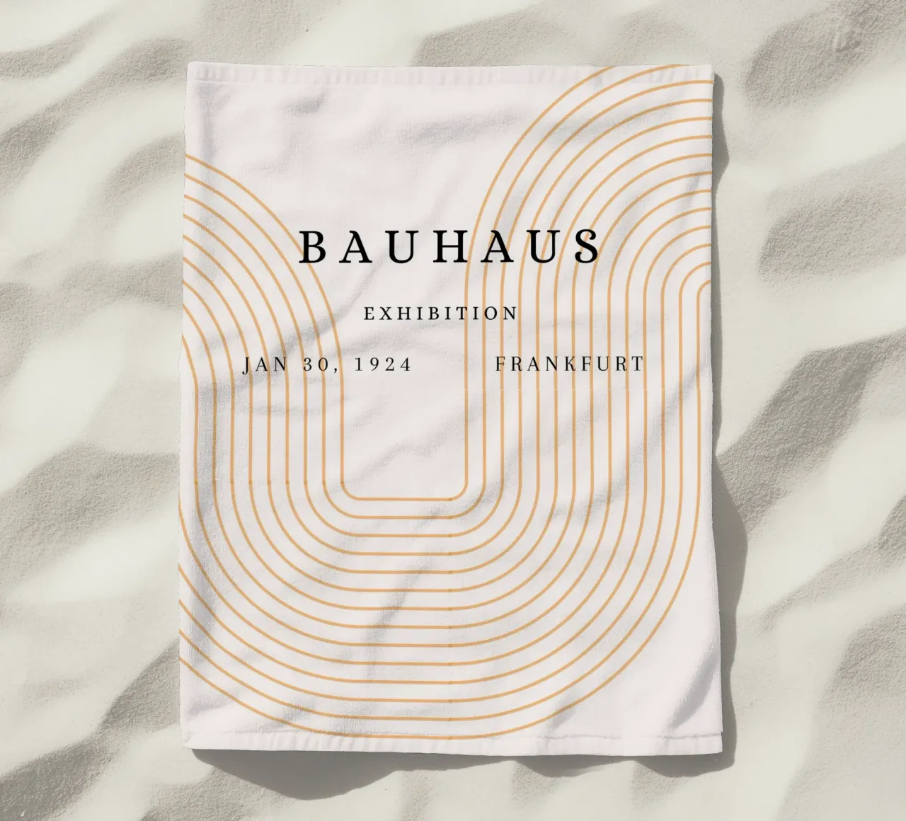 Mostra Bauhaus 1924 Poster con archi geometrici telo mare da NorwesClub