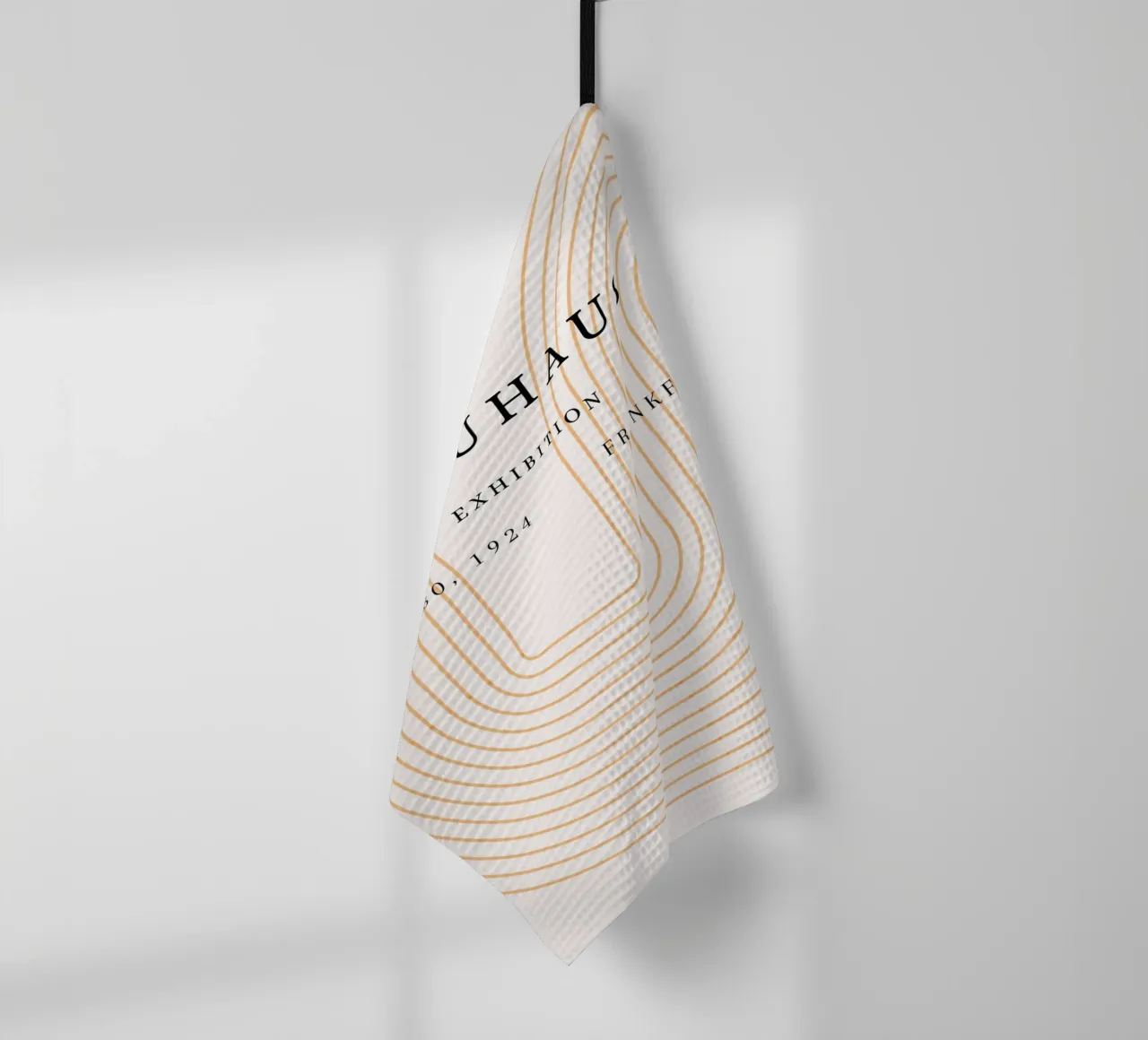 Bauhaus Exhibition 1924 Geometric Arches Poster tea towel by NorwesClub