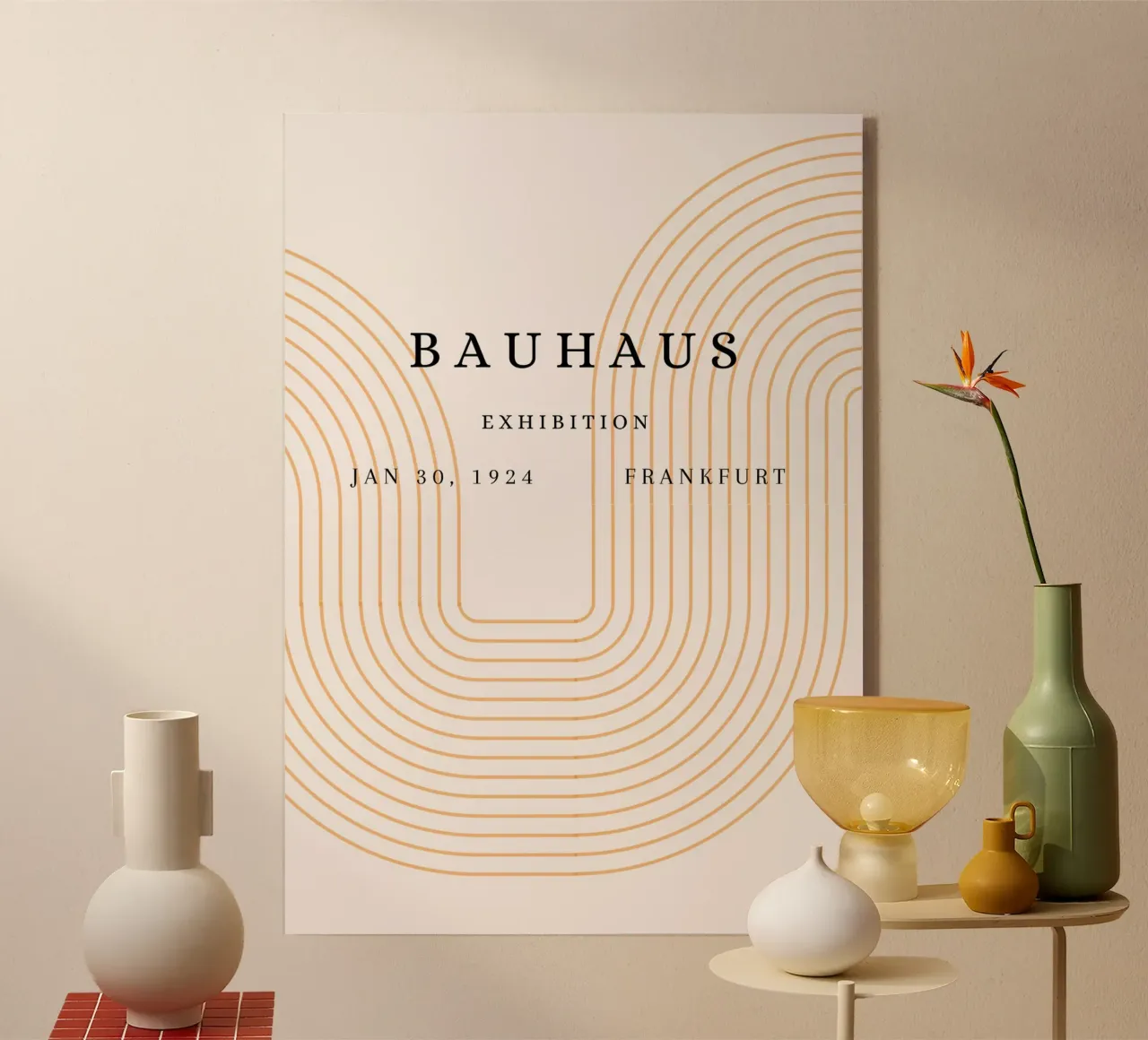 Mostra Bauhaus 1924 Poster con archi geometrici plexiglass da NorwesClub