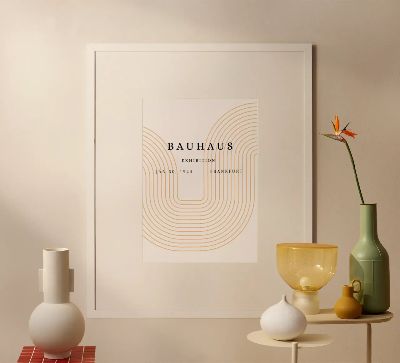 Mostra Bauhaus 1924 Poster con archi geometrici carta hahnemühle da NorwesClub