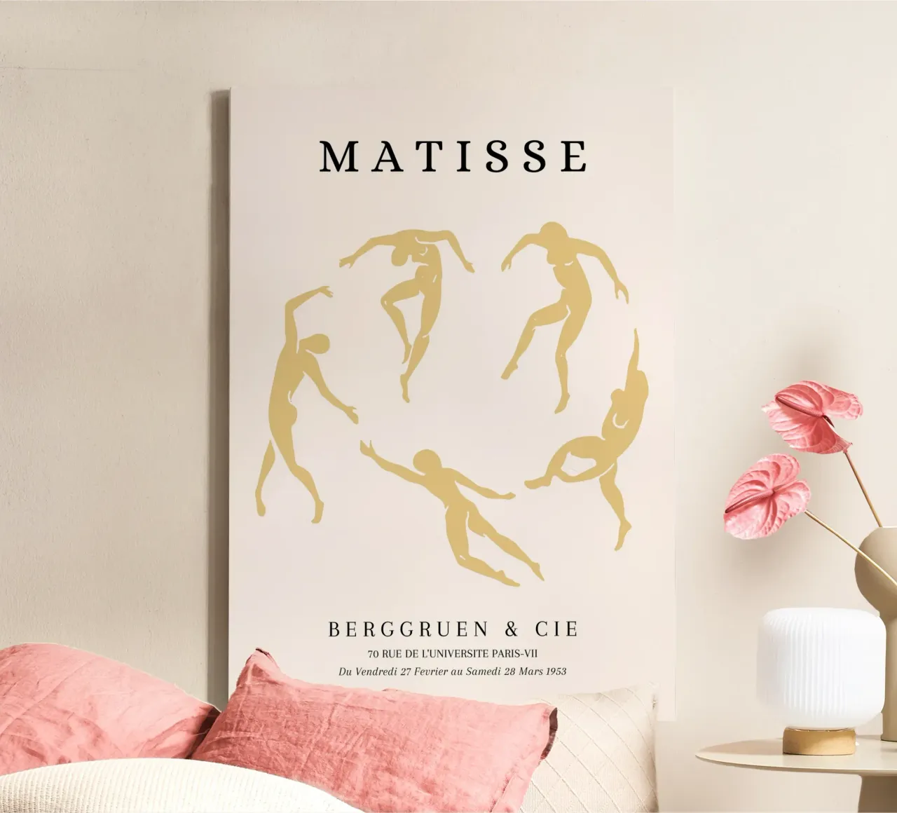 Matisse La danza ritagliata Manifesto d'epoca della mostra tela con Cornice a cassetta da NorwesClub