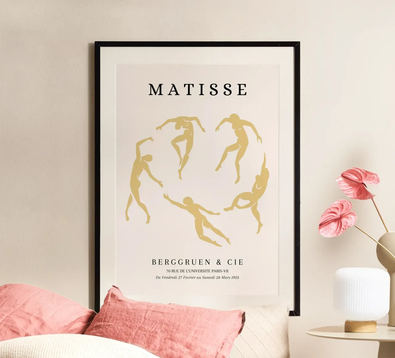 Matisse La danza ritagliata Manifesto d'epoca della mostra poster con telaio in plastica da NorwesClub