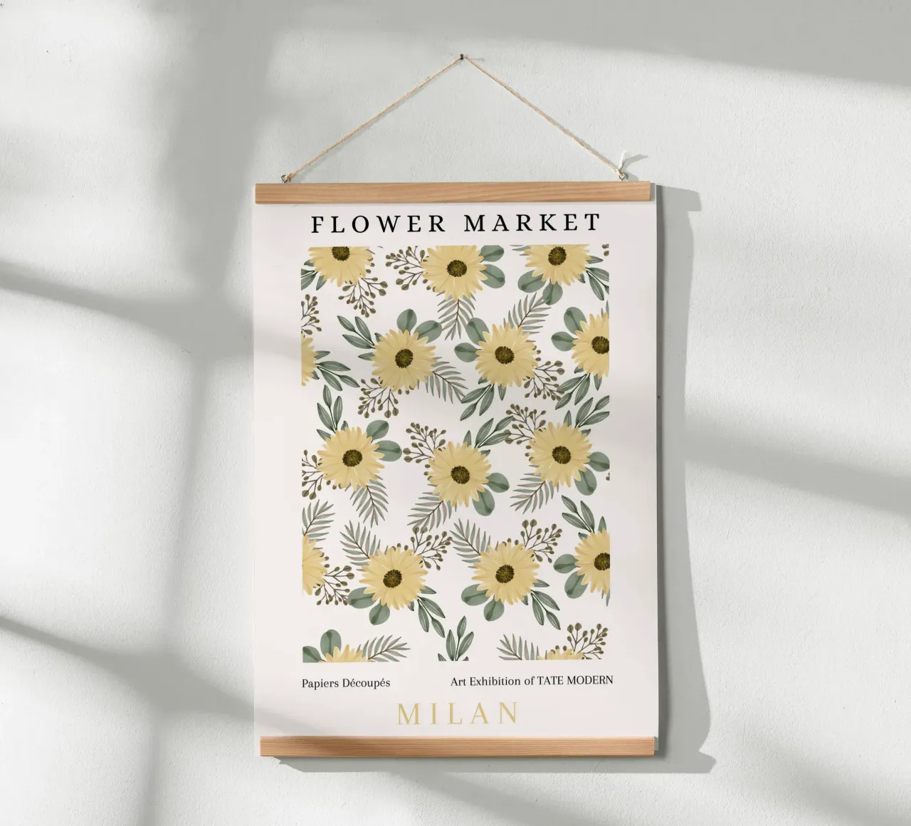Poster espositivo del Mercato dei Fiori Girasole Botanico poster da NorwesClub