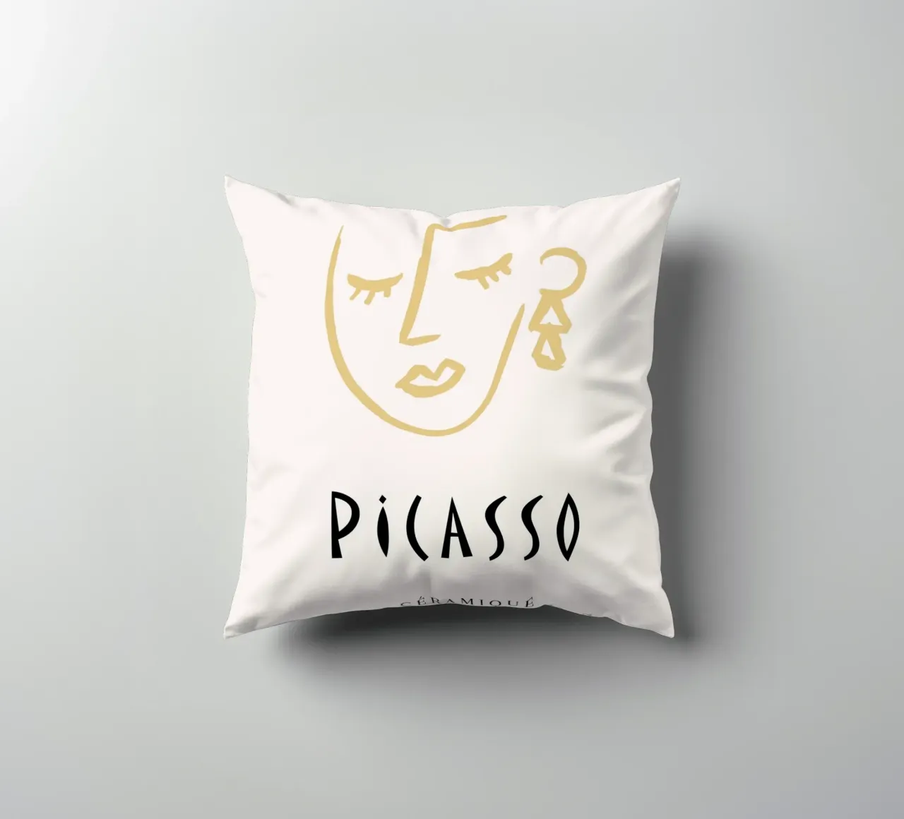 Picasso Musee d'Antibes Viso astratto Poster d'epoca cuscino da NorwesClub