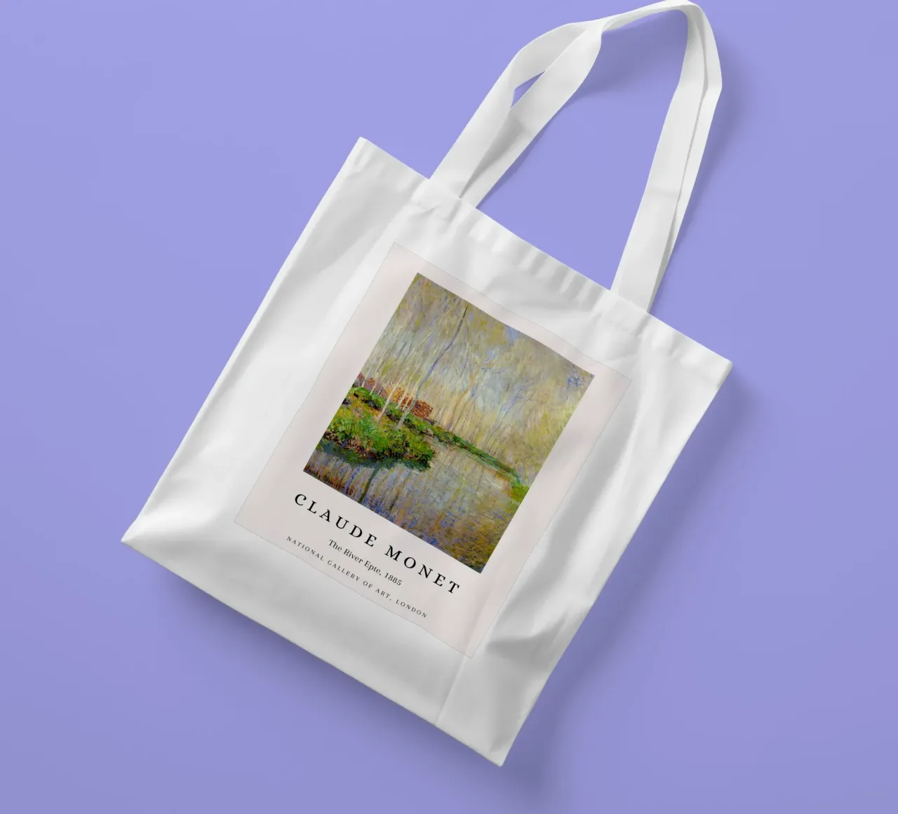Claude Monet Il fiume Epte Poster museale d'epoca borsa in juta da NorwesClub