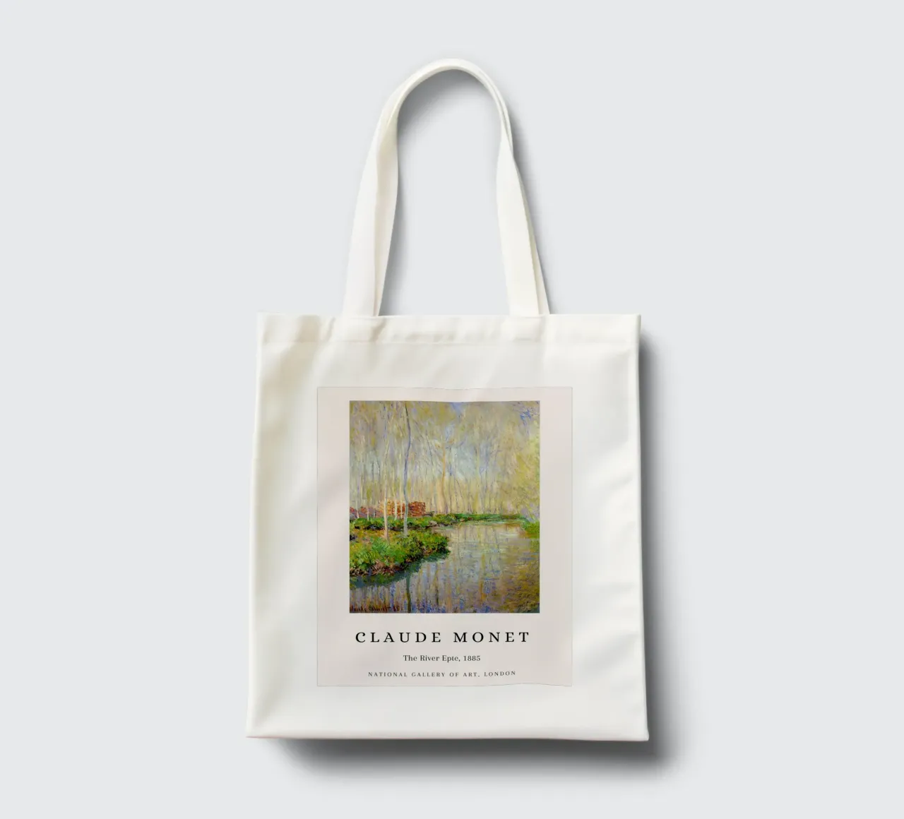 Claude Monet Il fiume Epte Poster museale d'epoca borsa in juta da NorwesClub