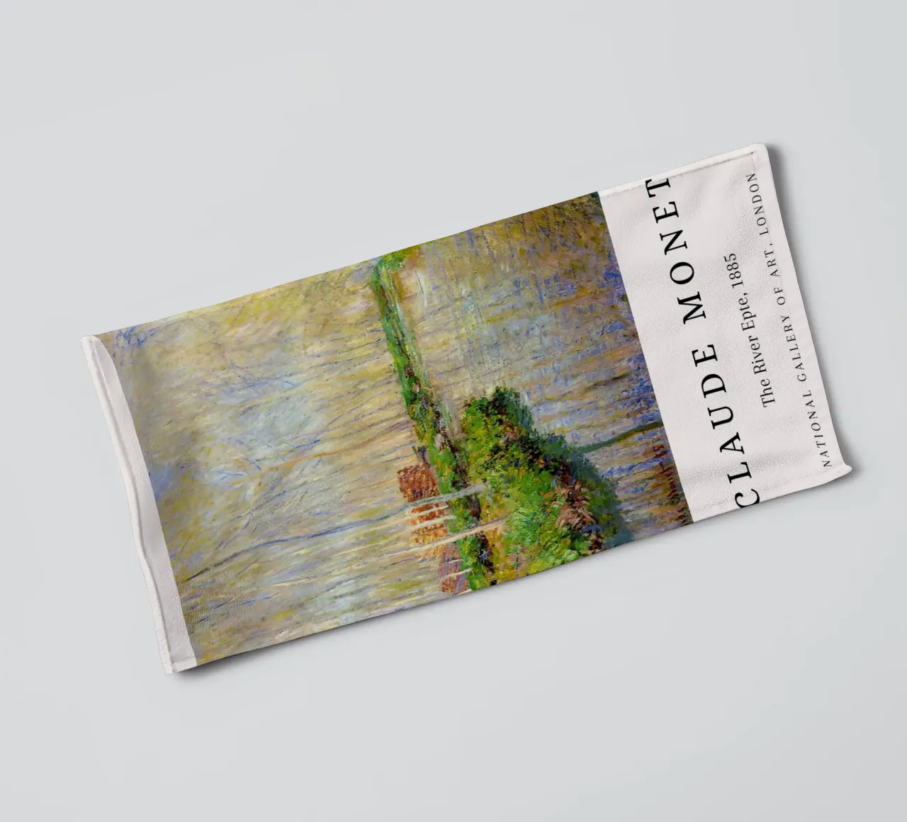 Claude Monet Il fiume Epte Poster museale d'epoca asciugamano da bagno da NorwesClub