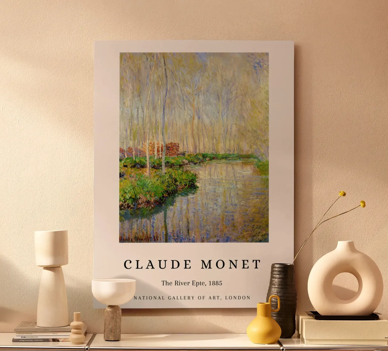 Claude Monet Il fiume Epte Poster museale d'epoca alluminio dibond da NorwesClub