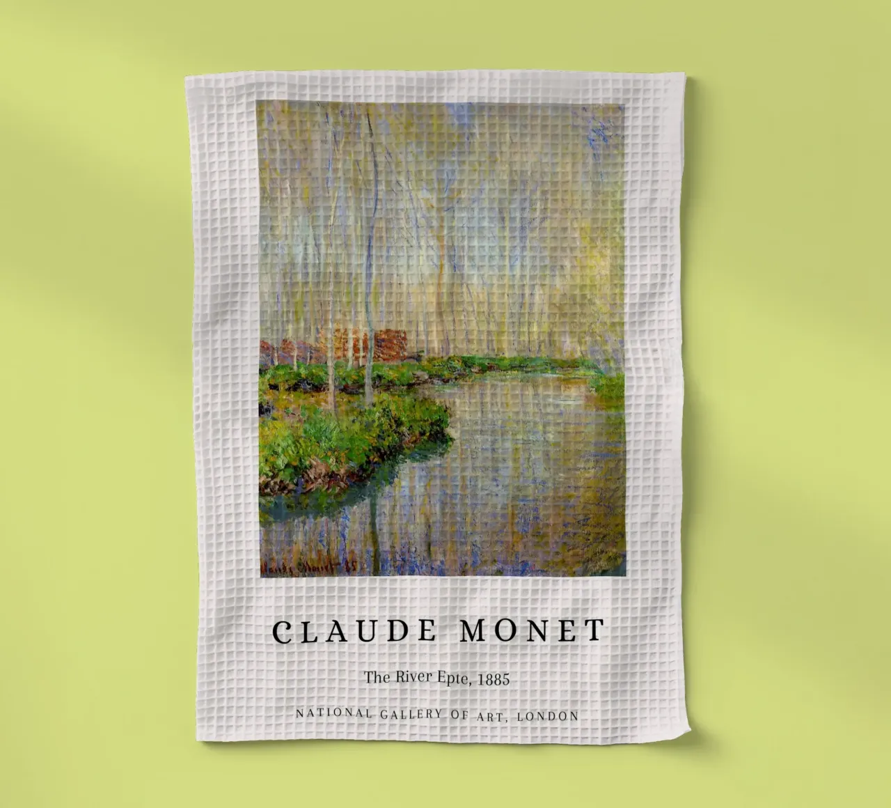 Claude Monet Il fiume Epte Poster museale d'epoca canovaccio da cucina da NorwesClub