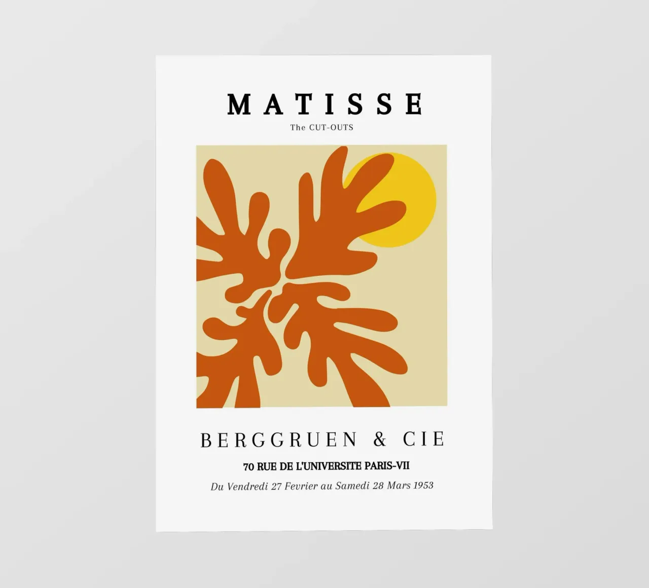 Matisse I ritagli Forme astratte Poster d'epoca pellicola backlit da NorwesClub