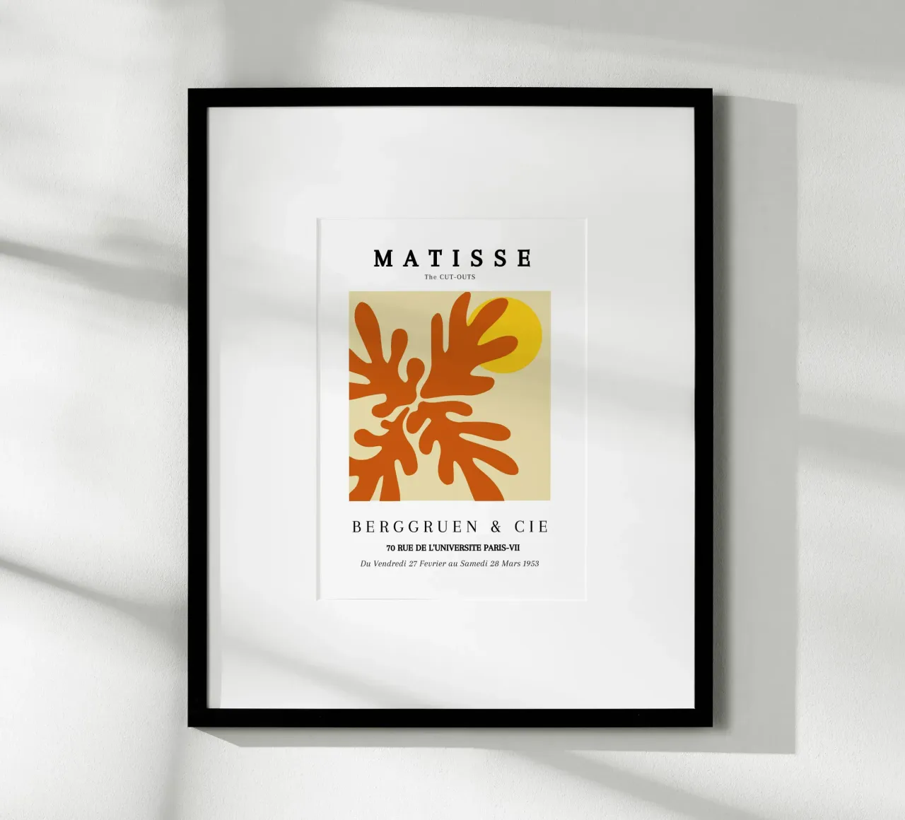 Matisse I ritagli Forme astratte Poster d'epoca poster con telaio in legno da NorwesClub