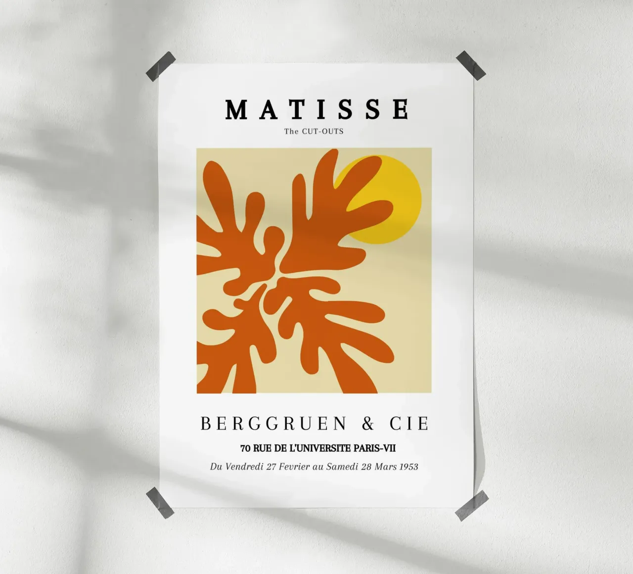 Matisse I ritagli Forme astratte Poster d'epoca poster con telaio in legno da NorwesClub