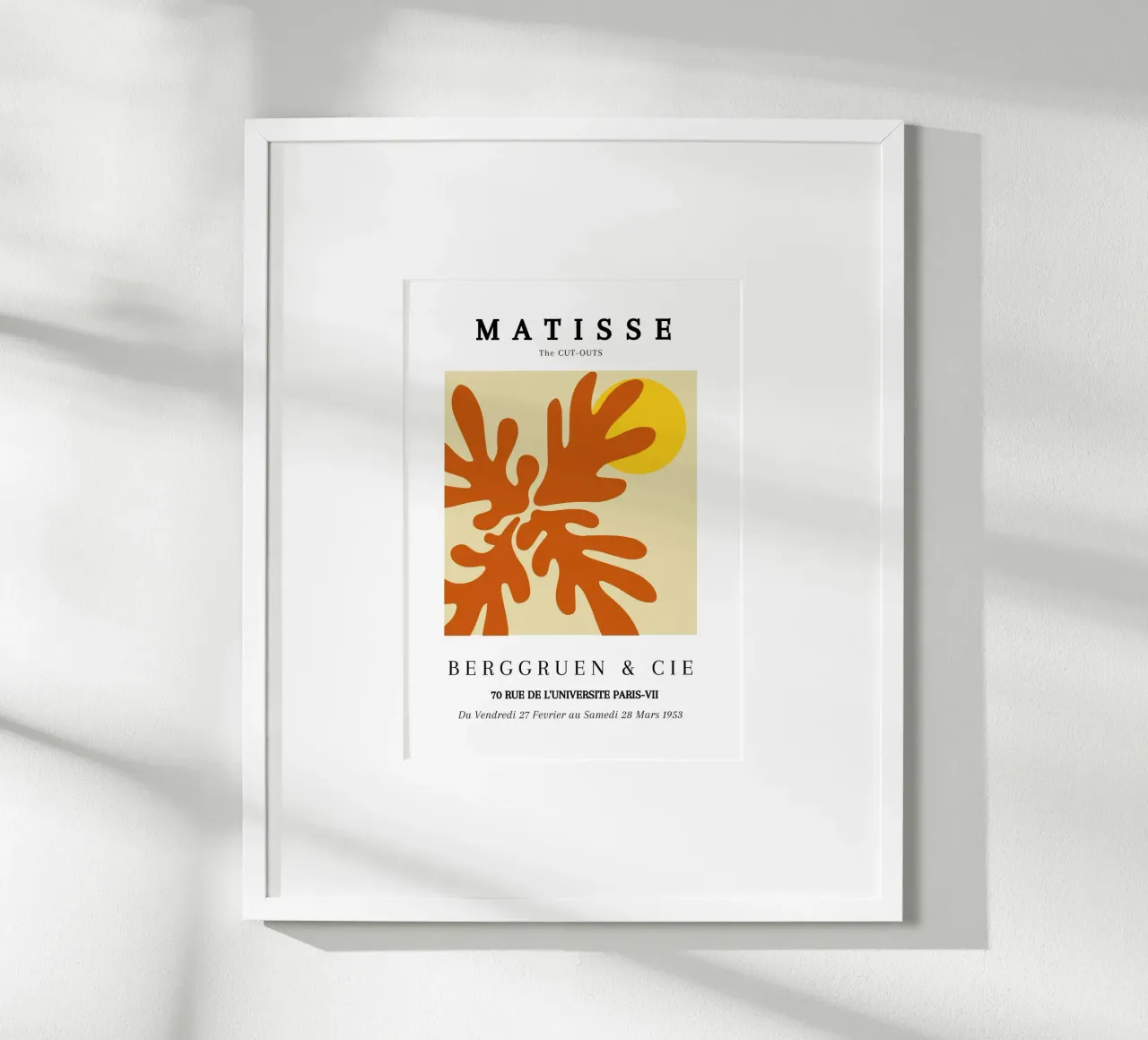 Matisse I ritagli Forme astratte Poster d'epoca poster con telaio in legno da NorwesClub