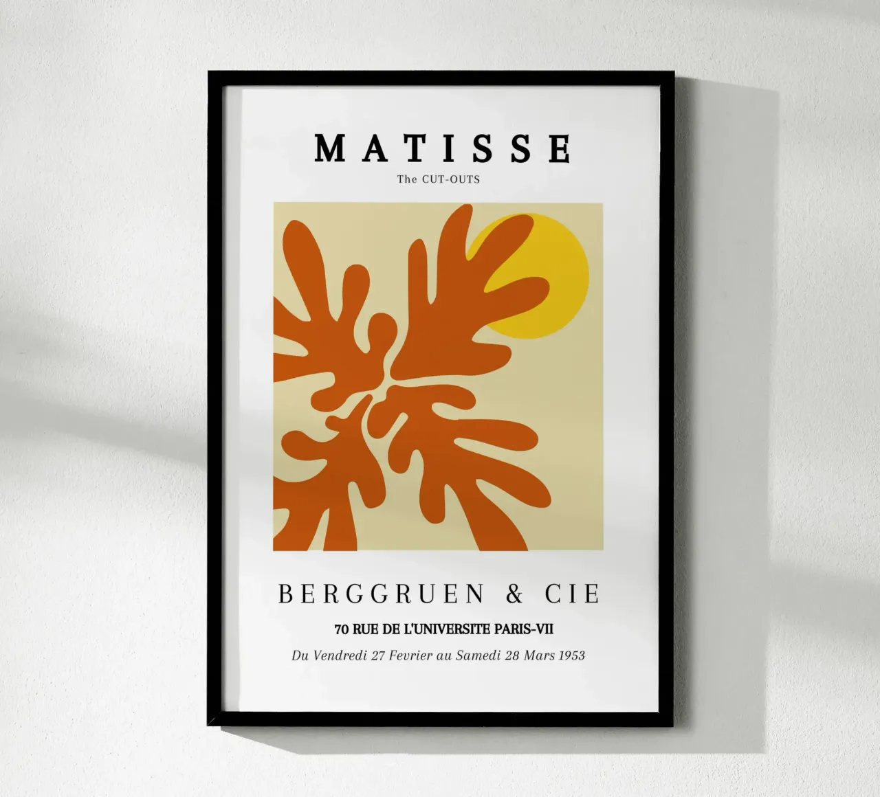 Matisse I ritagli Forme astratte Poster d'epoca poster con telaio in legno da NorwesClub