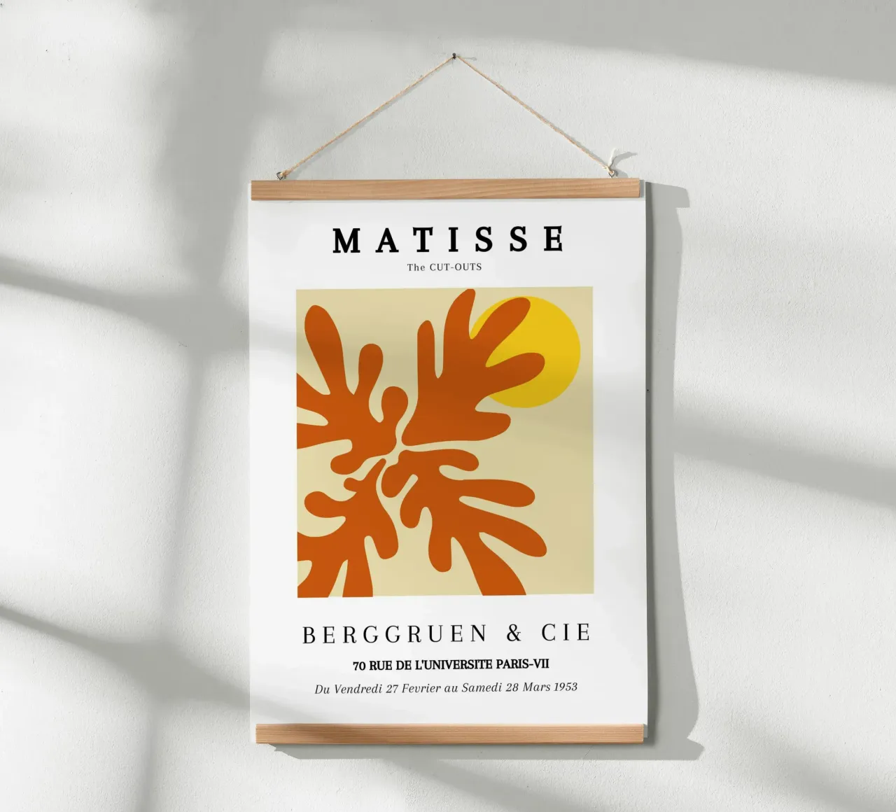 Matisse I ritagli Forme astratte Poster d'epoca poster con telaio in legno da NorwesClub