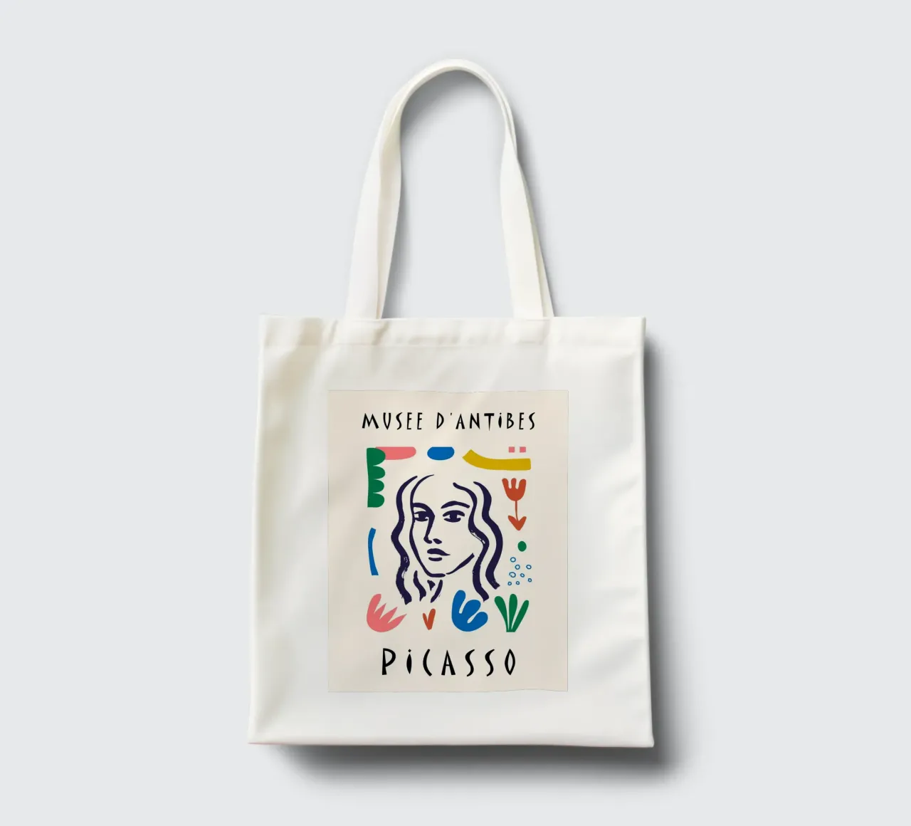 Poster astratto colorato Picasso Musee d'Antibes borsa in juta da NorwesClub