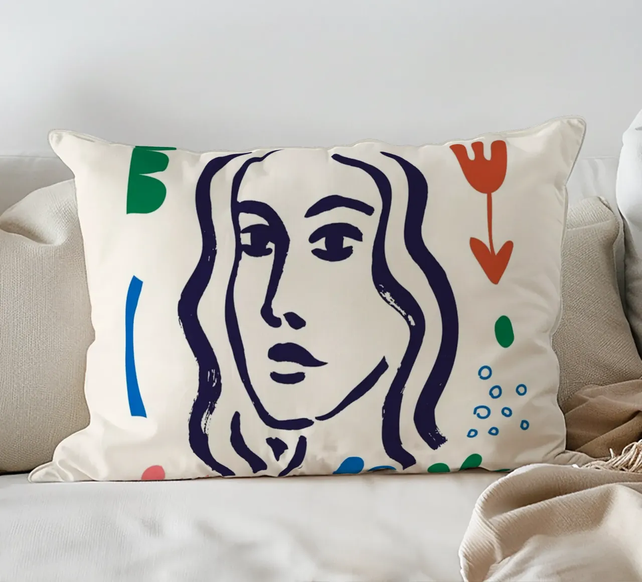 Poster astratto colorato Picasso Musee d'Antibes cuscino da NorwesClub
