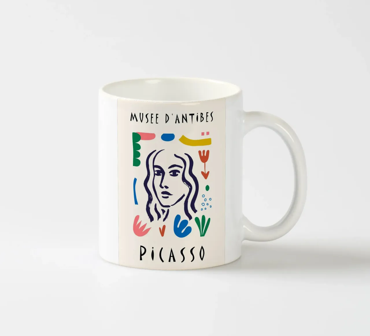 Poster astratto colorato Picasso Musee d'Antibes tazza in ceramica da NorwesClub