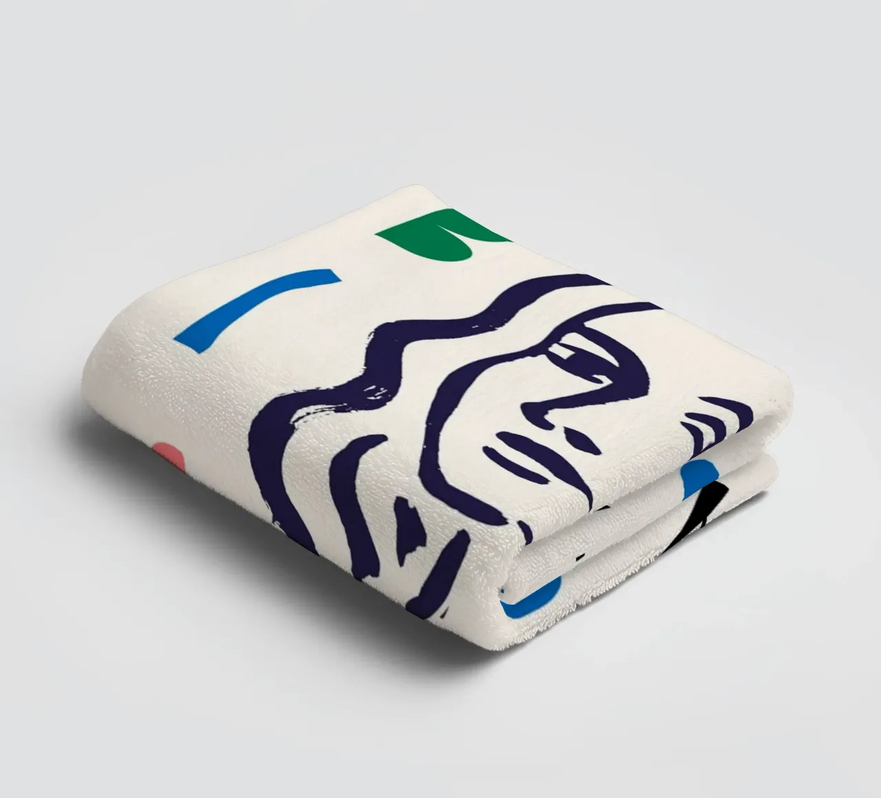 Poster astratto colorato Picasso Musee d'Antibes asciugamano da bagno da NorwesClub