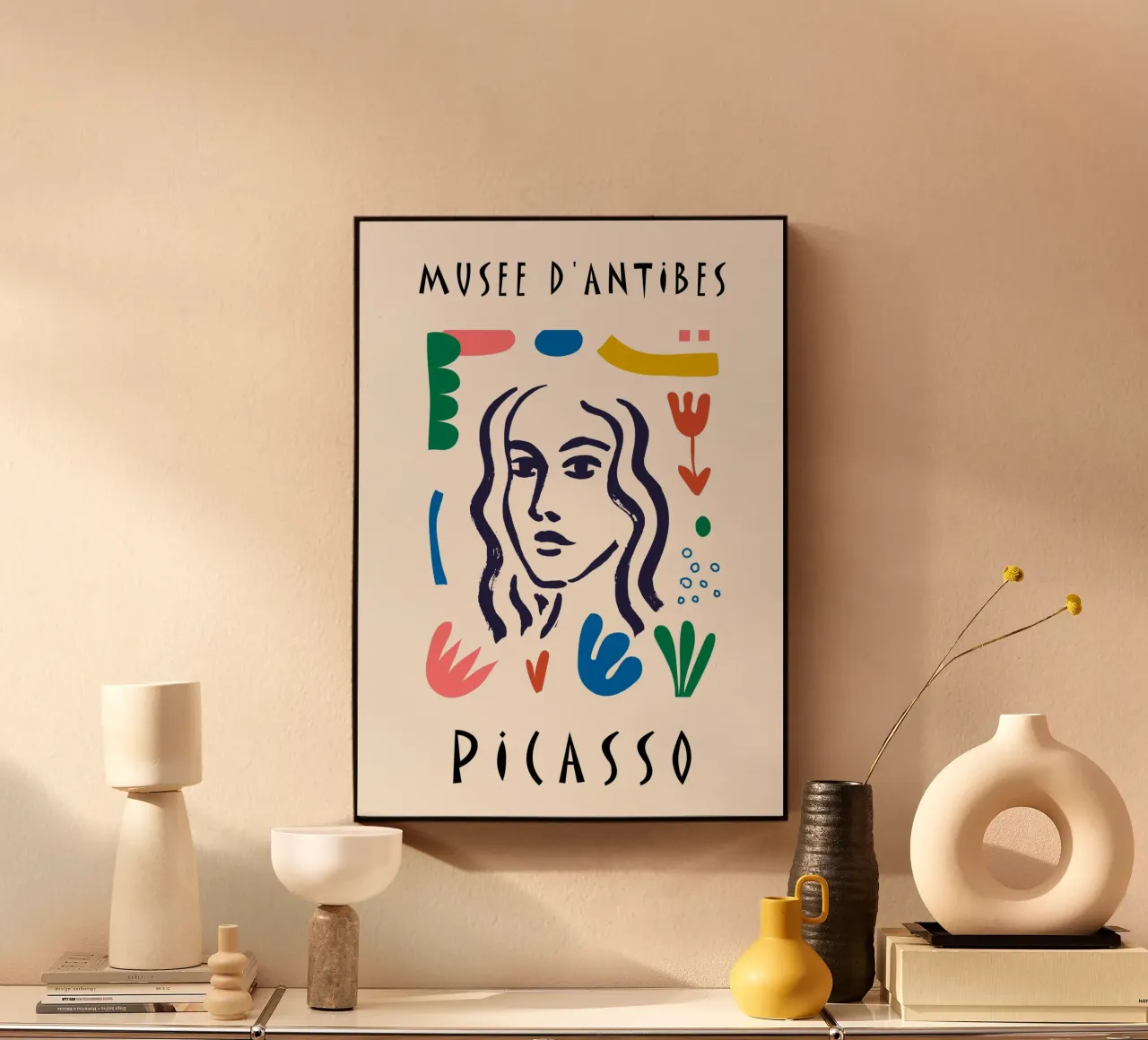 Poster astratto colorato Picasso Musee d'Antibes alluminio dibond da NorwesClub