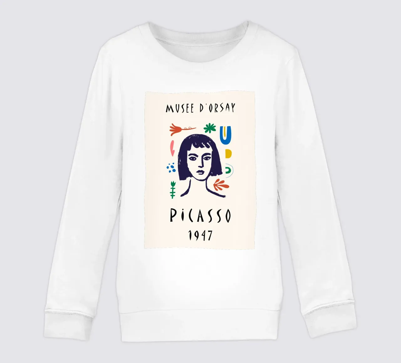 Poster con volto astratto e colorato di Picasso Museo d'Orsay felpa bambino da NorwesClub