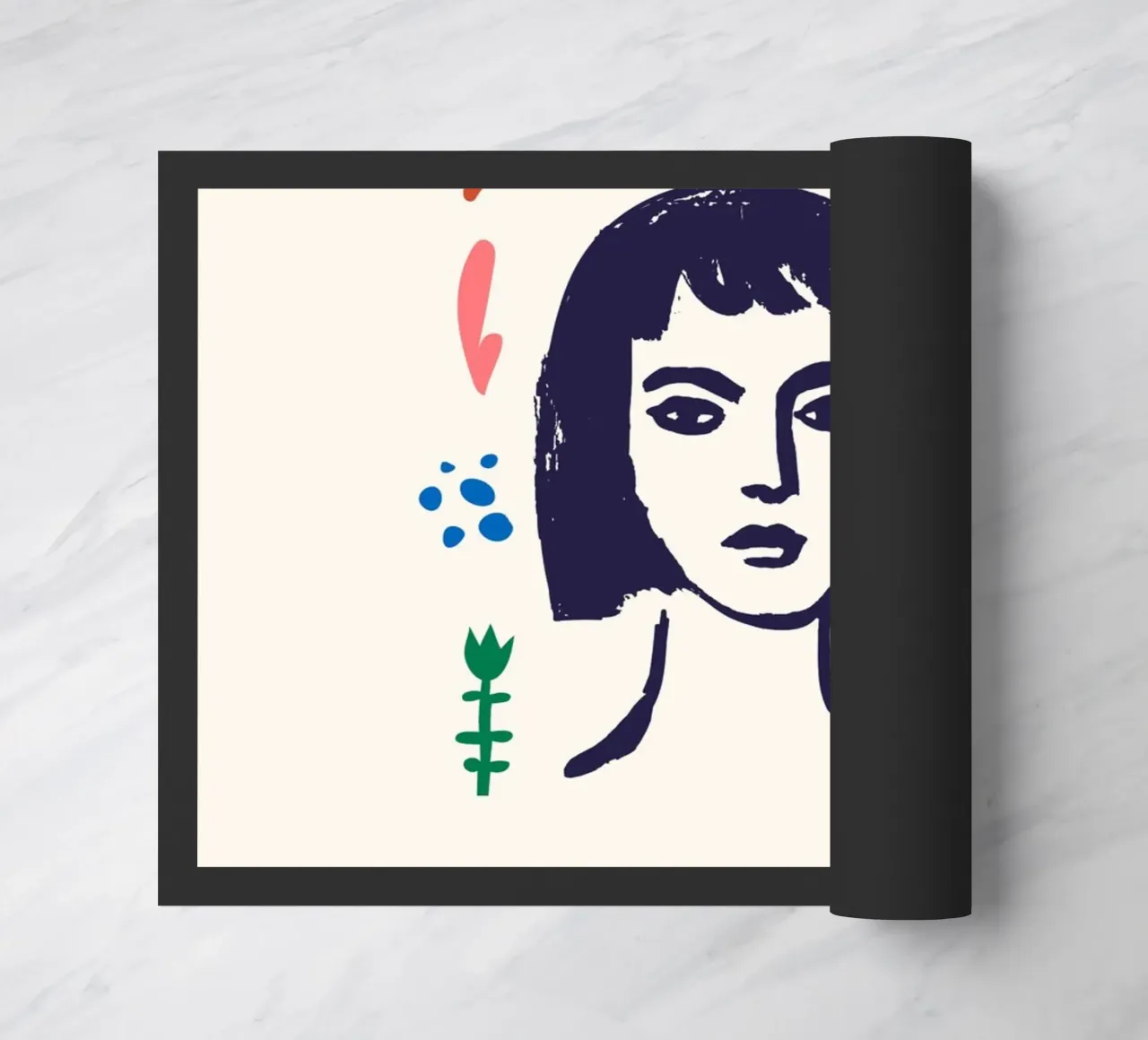 Affiche du Musée d'Orsay Picasso, visage abstrait et coloré paillasson de NorwesClub