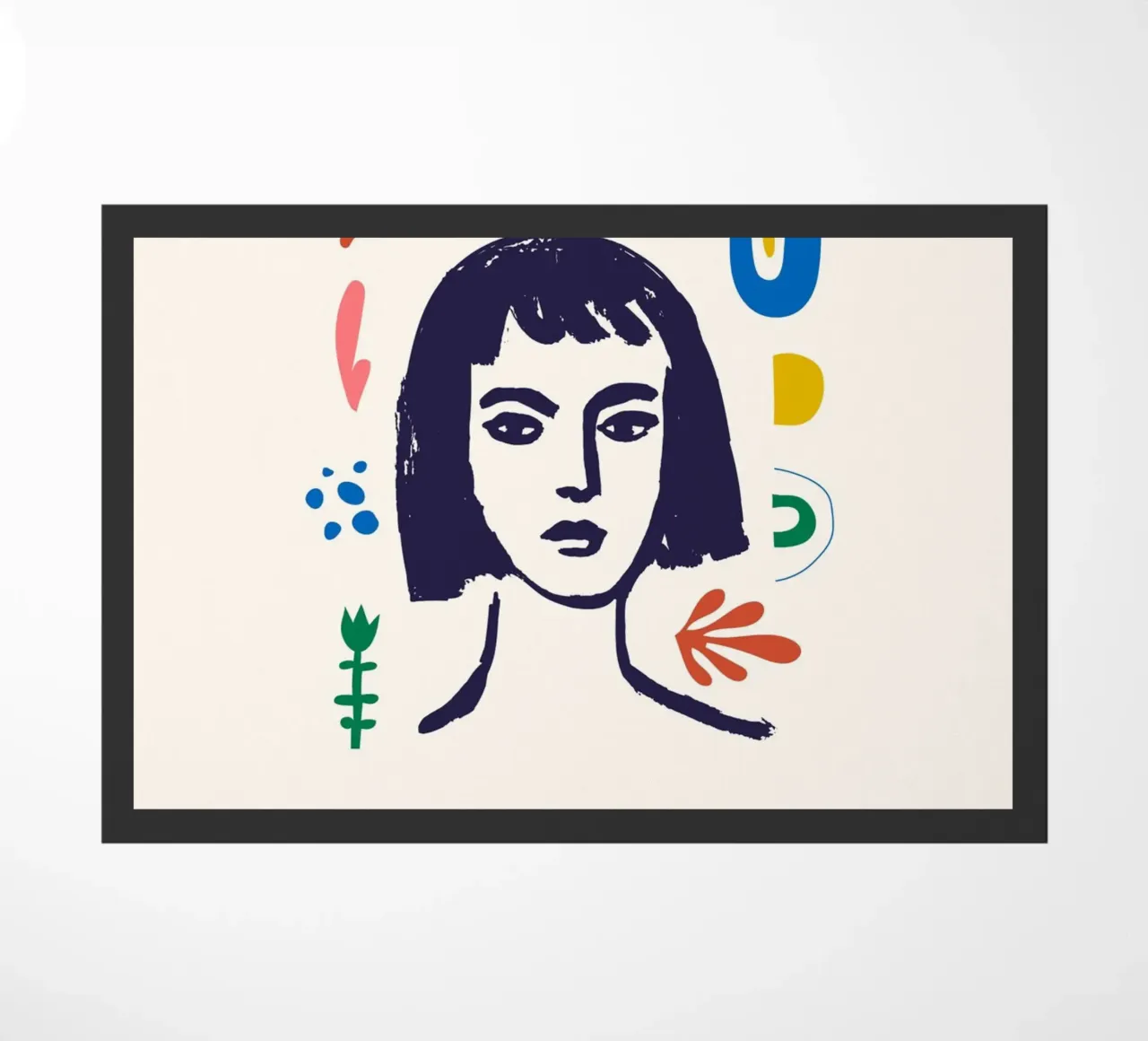 Affiche du Musée d'Orsay Picasso, visage abstrait et coloré paillasson de NorwesClub