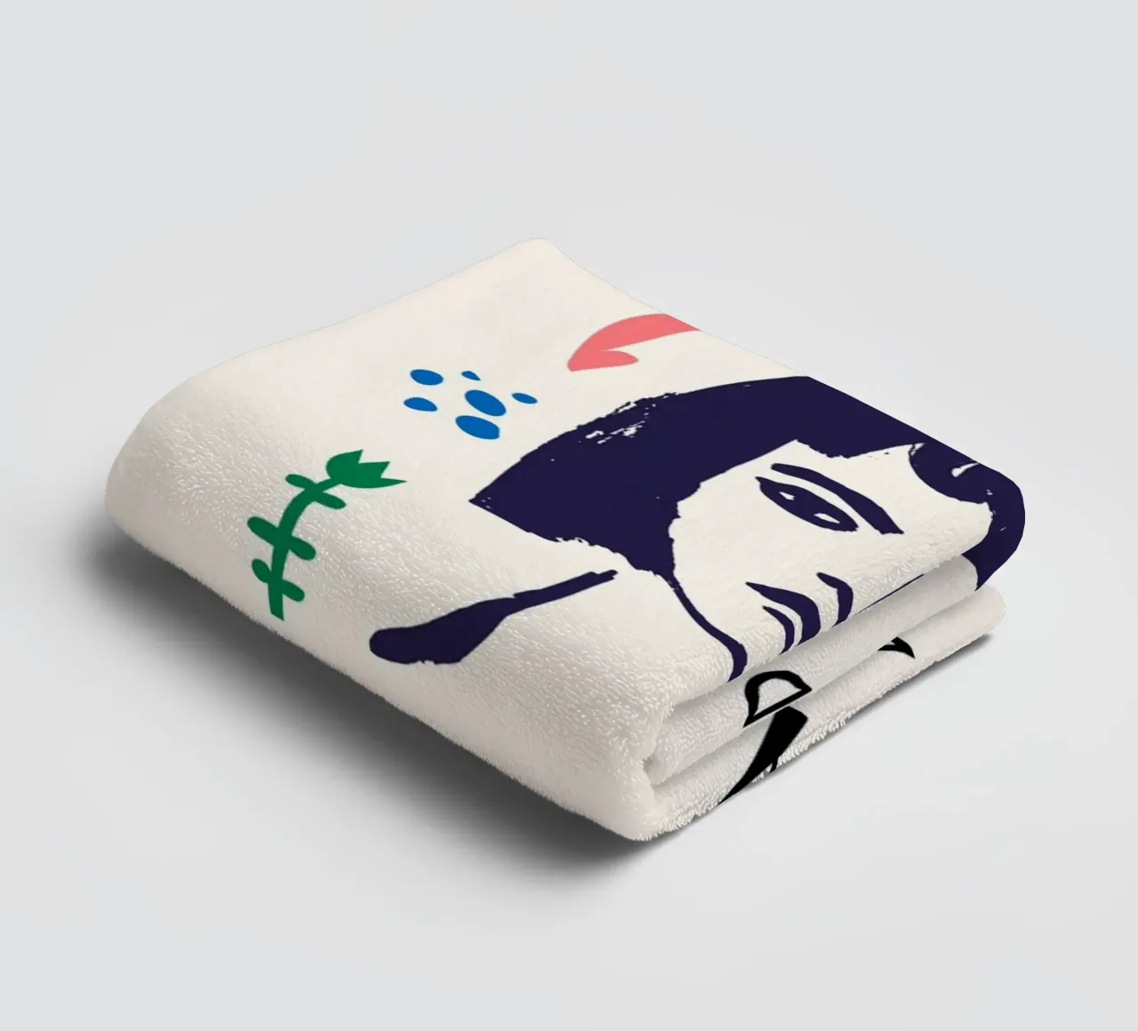 Picasso Musee d'Orsay Colourful Abstract Face Poster towel by NorwesClub