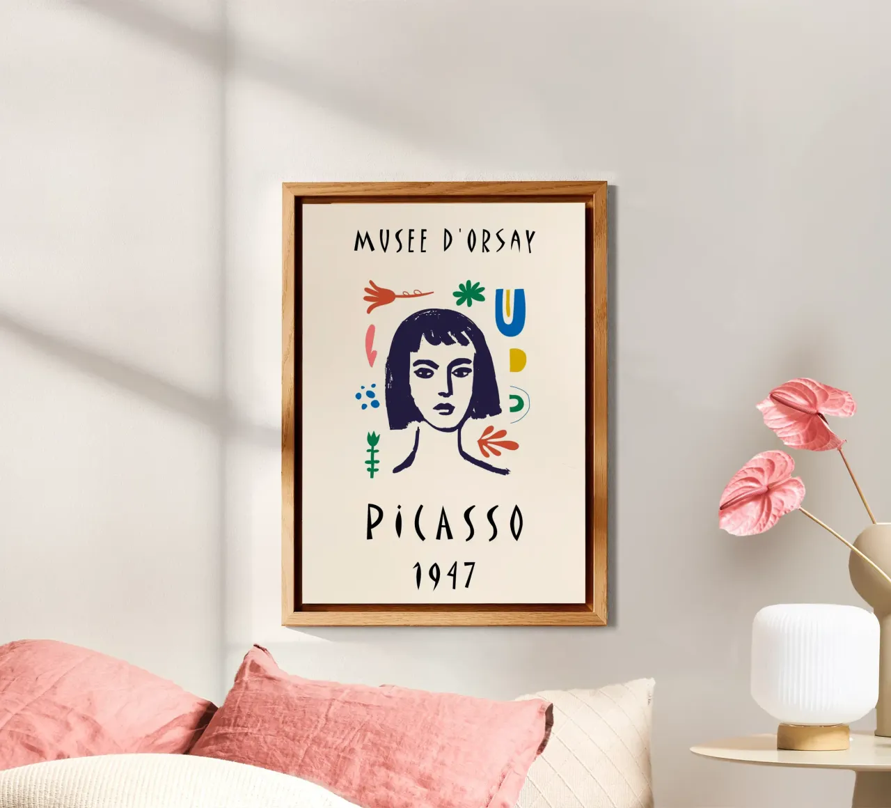 Picasso Musee d'Orsay Colourful Abstract Face Poster forex plate by NorwesClub