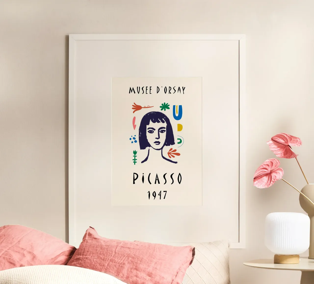Picasso Musee d'Orsay Colourful Abstract Face Poster poster by NorwesClub