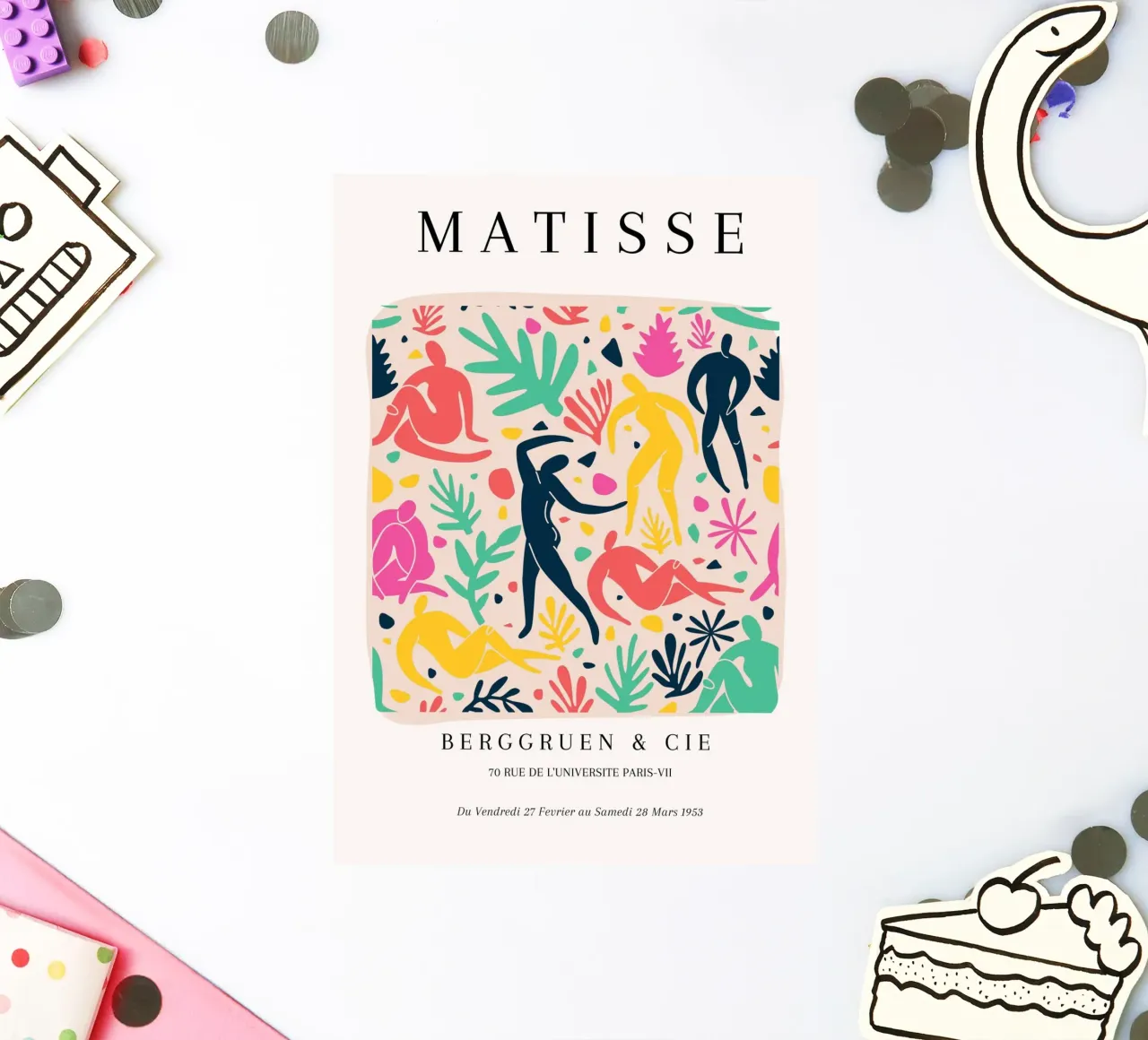 Matisse Papiers Découpés Figure astratte Poster d'epoca adesivo da NorwesClub