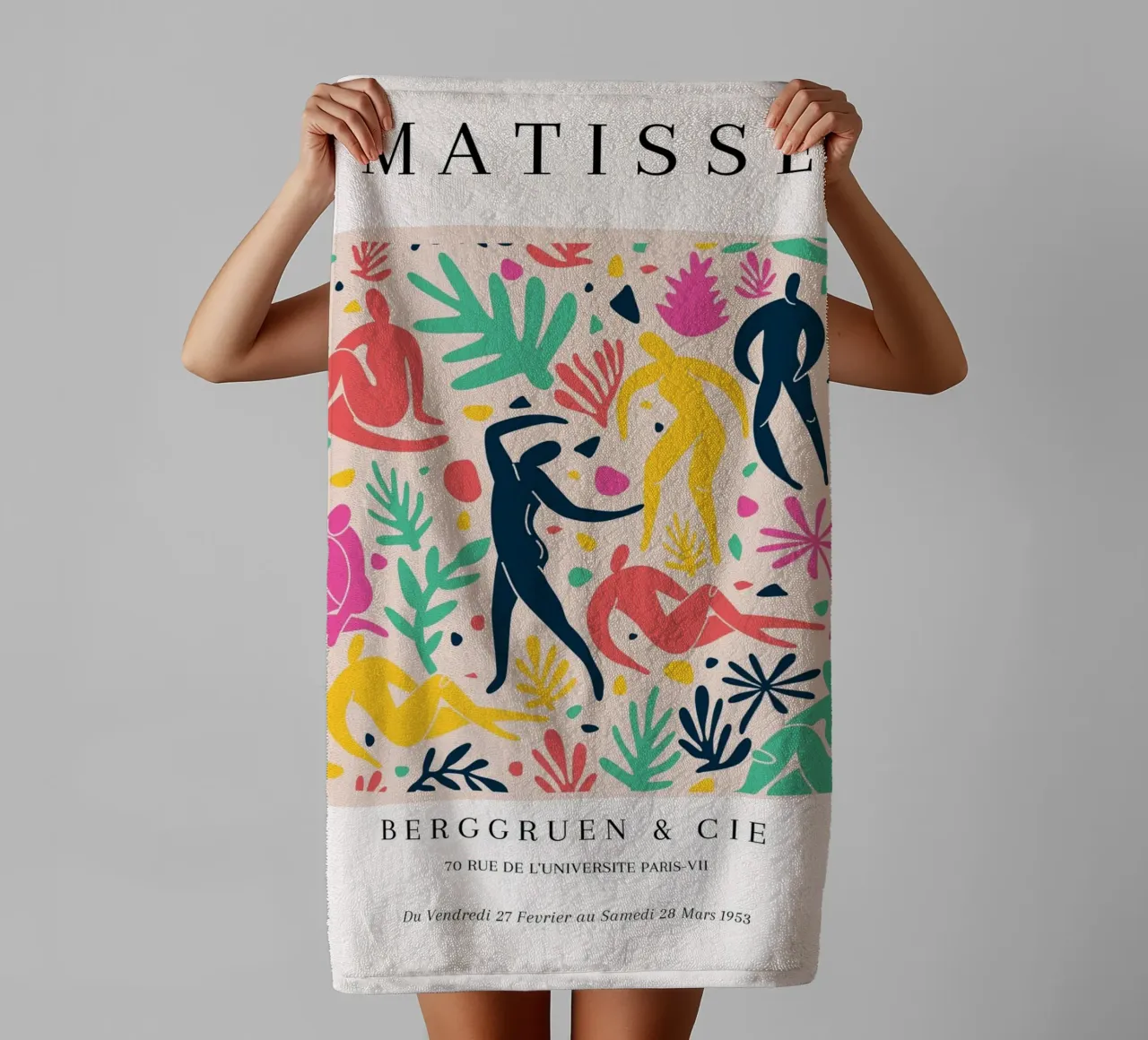 Matisse Papiers Découpés Figure astratte Poster d'epoca asciugamano da bagno da NorwesClub