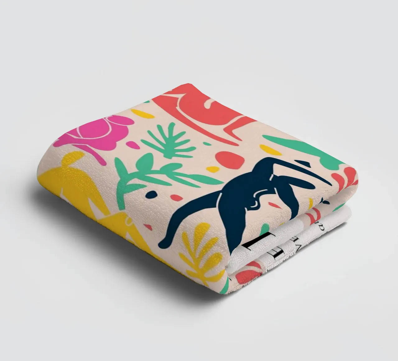 Matisse Papiers Découpés Figure astratte Poster d'epoca asciugamano da bagno da NorwesClub